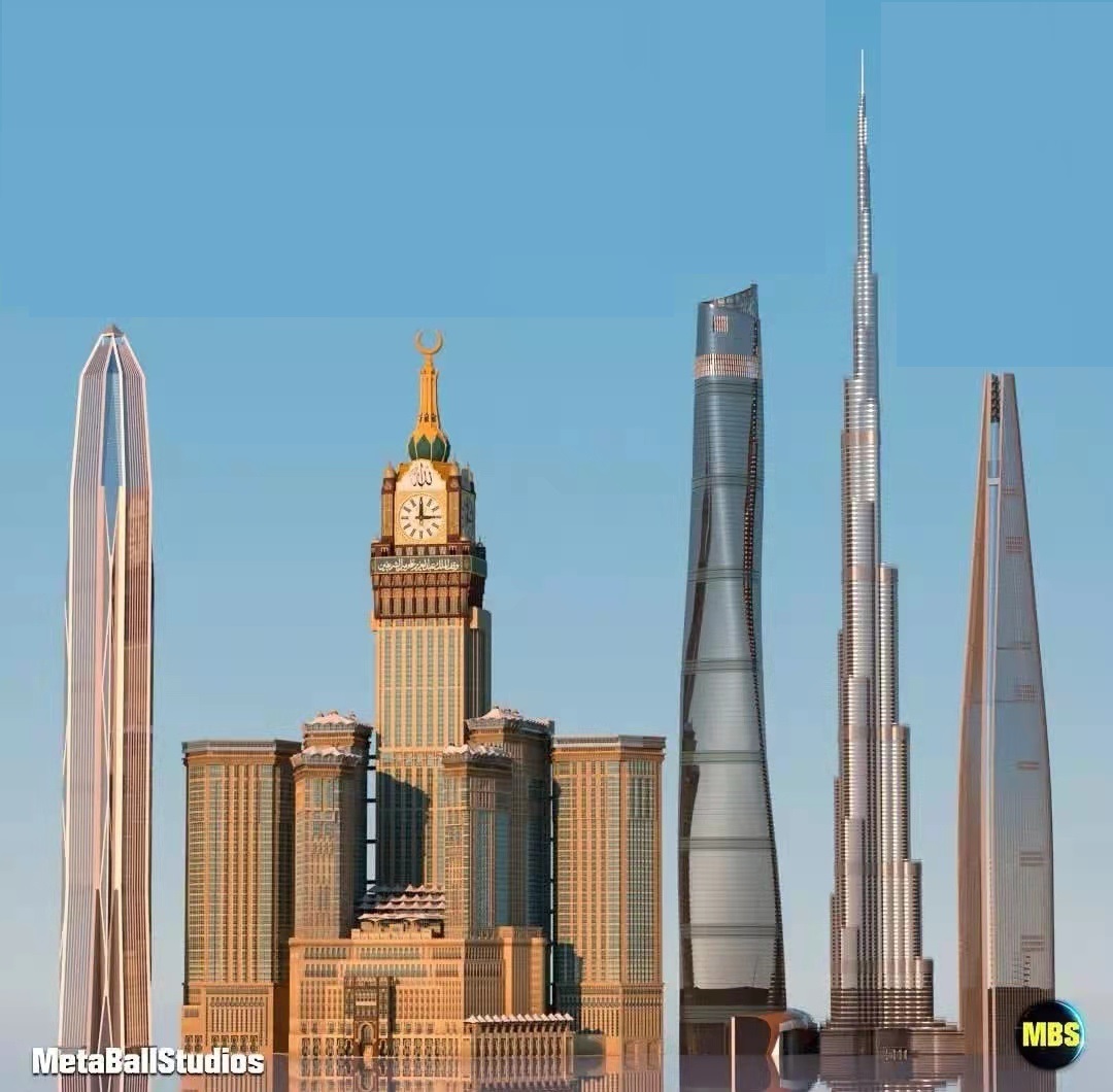 截止2022年4月，全球前十高的建筑物，美国出局，中国占四座